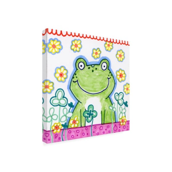 Valarie Wade 'Frog In Clover' Canvas Art,35x35